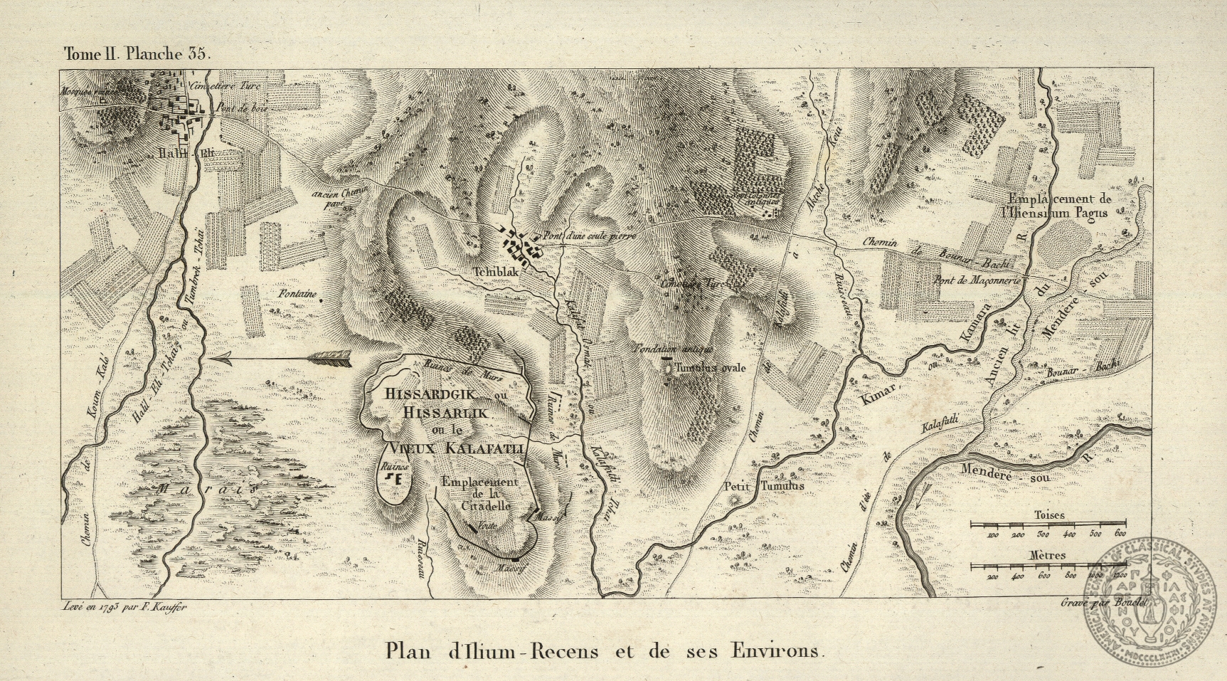 Plan d' Ilium-Recens et de ses Environs.